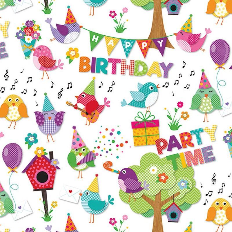 Servilletas Ambiente 33x33 20 ud PARTY TIME WHITE