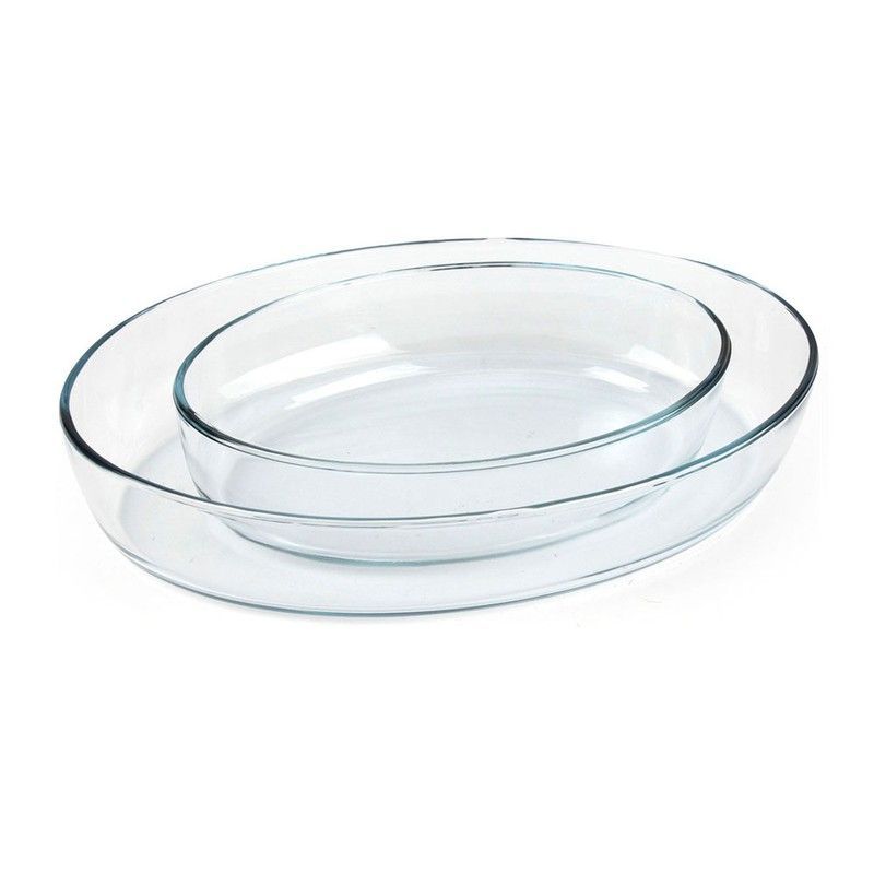 Set 2 Bandejas Ovaladas Para Horno