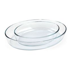 Set 2 Bandejas Ovaladas Para Horno