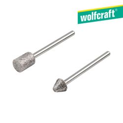 Set 2 Muelas De Diamante Cono Cilíndrico Y Puntiaguda 5989000 Wolfcraft