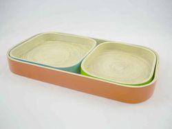 Set 3 bandejas de bambu