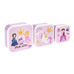 Set 3 Cajitas De Almuerzo Infantil Princess Creative Story