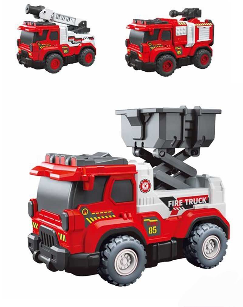 Set 3 Camiones de Bomberos Fricción