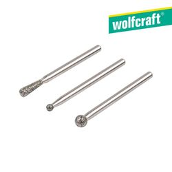 Set 3 Muelas De Diamante Esféricas Y Cónicas 5988000 Wolfcraft