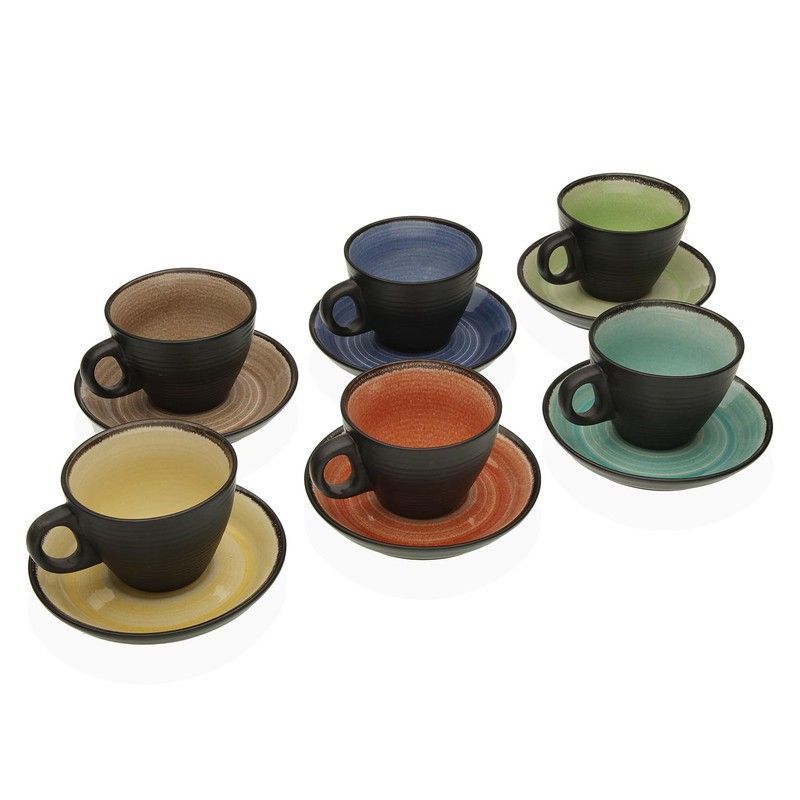 Set 6 Tazas Café Leche Té Colores Africa