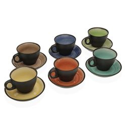 Set 6 Tazas Café Leche Té Colores Africa