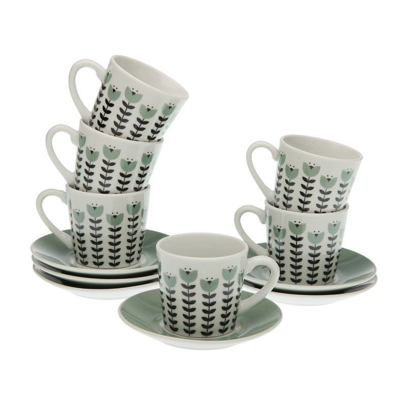 Set 6 Tazas de Café Porcelana Erna Versa