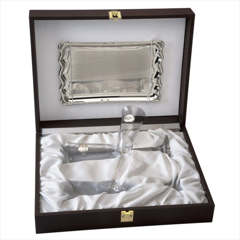 Set Bandeja+Copas Conmemorativo LU8156C Alianzas 50 Años