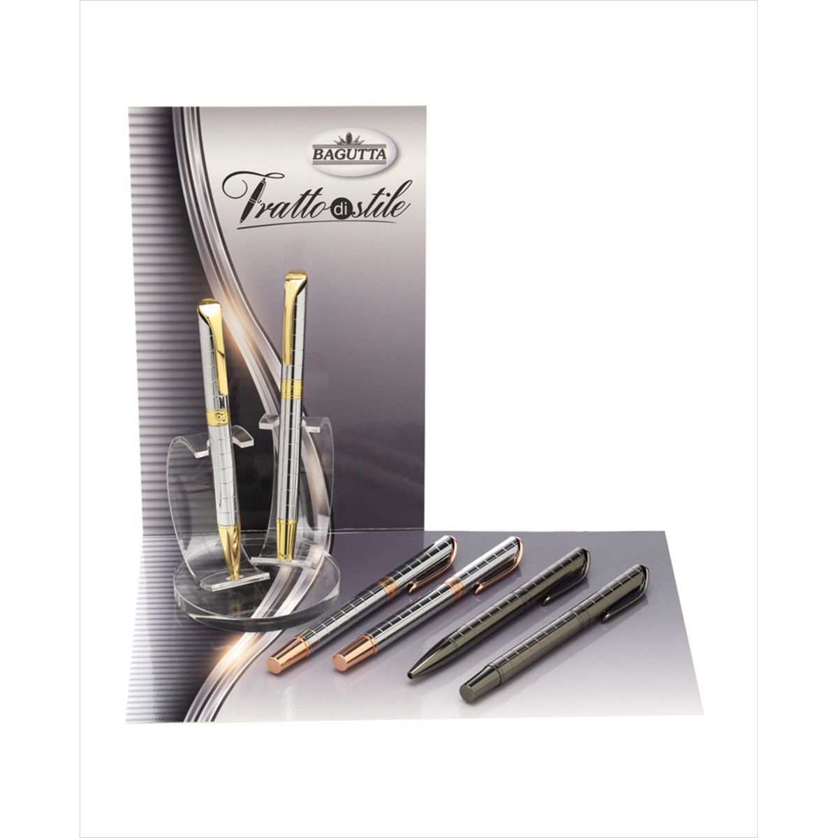 Set Bolígrafo-Roller Acero HK6026 (6) Unidades