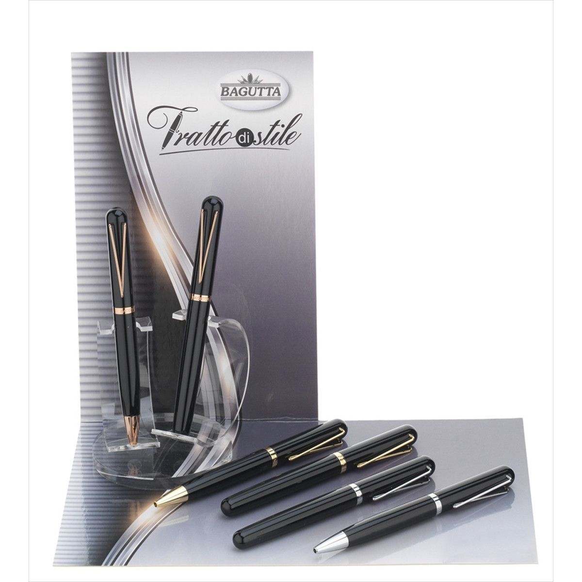 Set Bolígrafo-Roller Acero HK6027 (6) Unidades