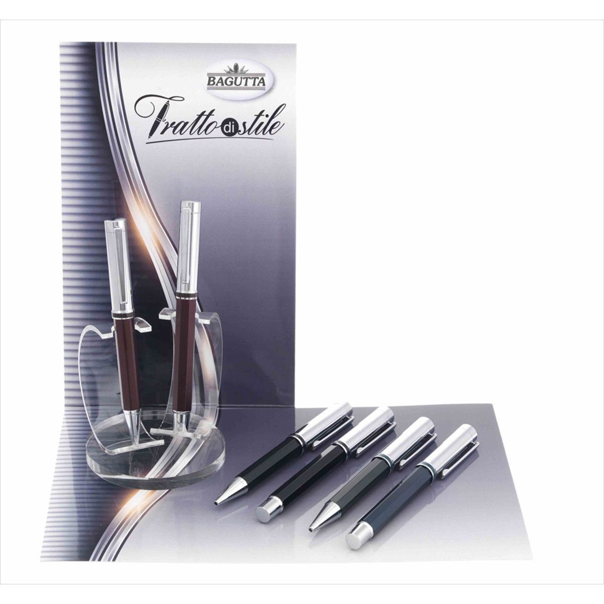 Set Bolígrafo-Roller Acero HK6029 (6) Unidades