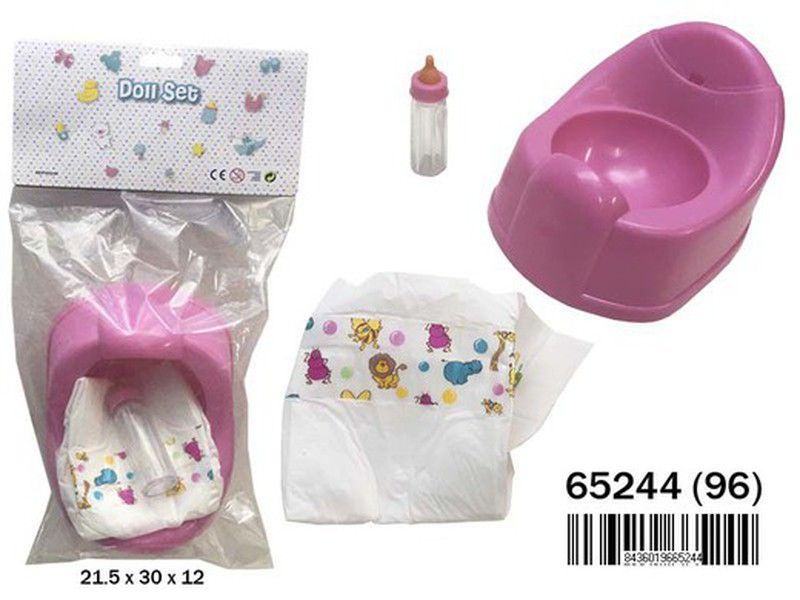 Set Bolsa Orinal, Pañal Y Biberón