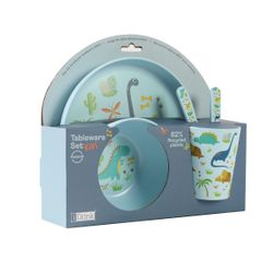 Set Comida para Niños con Taza, Cuenco, Plato y Cubiertos DINO ITotal Idea Regalo
