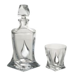Set Cristal Bohemia GA3030 Botella De Whisky + (6) Vasos