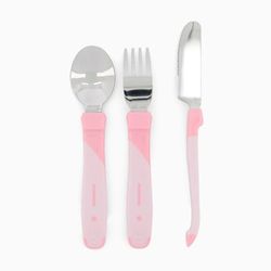 Set Cubiertos +12M Twistshake Pastel Rosa