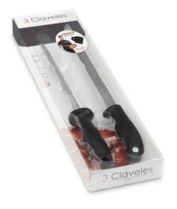 Set cuchillo jamonero Evo y chaira de 3Claveles