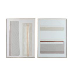 Set de 2 cuadros de lienzo en marrón, 90 x 4 x 120 cm | Auritz