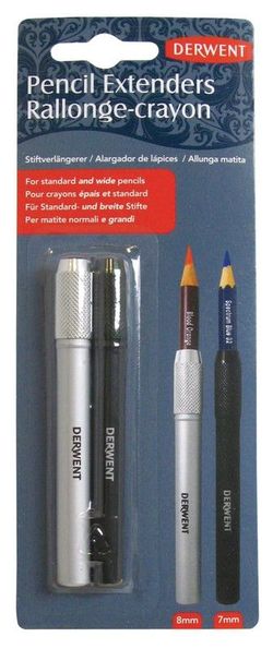 Set de 2 extensores de lápiz Derwent ( uno para lápices de cuerpo pequeño y otro más grande para Inktense o Artists)
