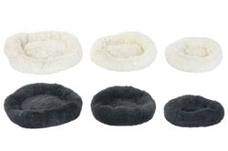 Set de 3 camas para mascotas de pelo en blanco o gris | Pets