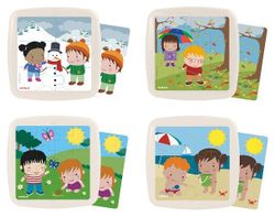 Set de 4 puzzles: Las estaciones del año