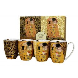 Set de 4 tazas de porcelana en multicolor | Beso Klimt