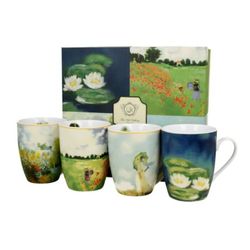 Set de 4 tazas de porcelana en multicolor | Monet