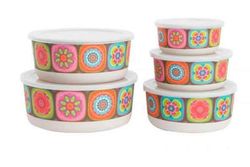 Set de 5 recipientes de bambú Mandalas