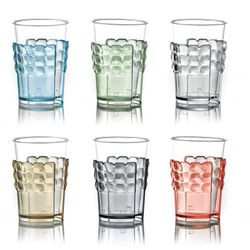 Set de 6 Fundas para vasos TIFFANY Multicolor, 14x8x17cm