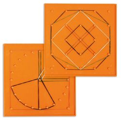 Set de 6 geoplanos color 15 cm