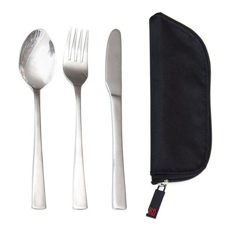 Set de cubiertos inox con funda display 10 uds. Iris