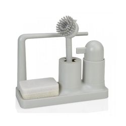 Set de lavado de resina en gris, 28 x 12 x 20 cm