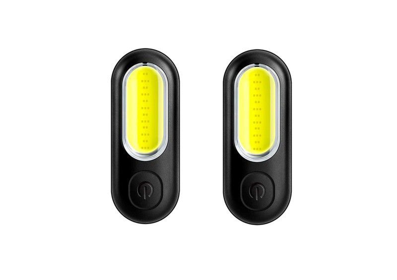 🔴⚪  Set de Luces LED Raiders 🚴‍♂️🔦 – 75 Lúmenes | Delantera + Trasera | Recargable USB 🔋 | Homologación CE 🛡️ | Máxima Visibilidad y Seguridad 🚨