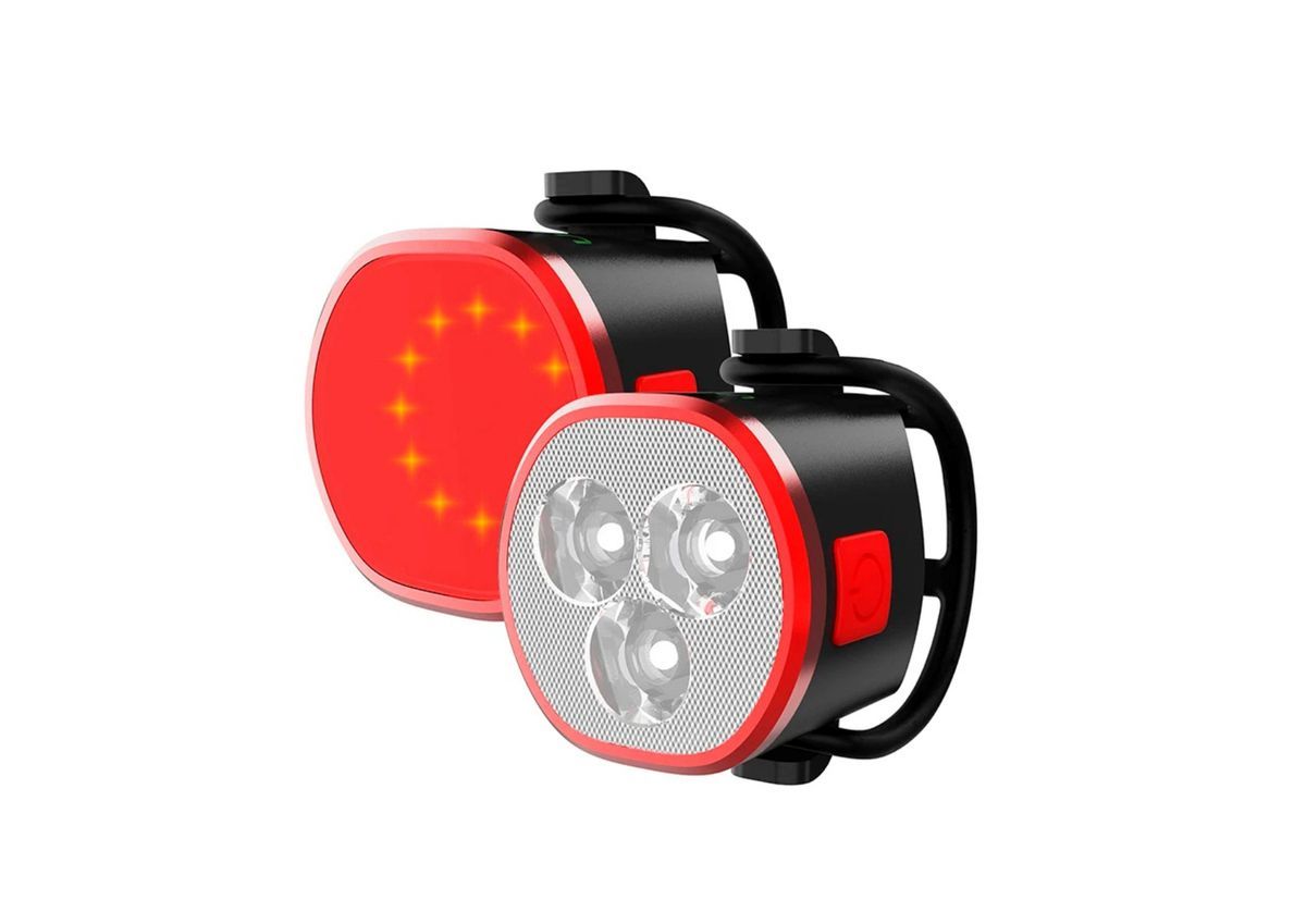 🚲💡 SET  de Luces RIDERS RD 302  – Delantera + Trasera LED USB Recargables 🔋 | Seguridad Total en Ruta 🌙🚦