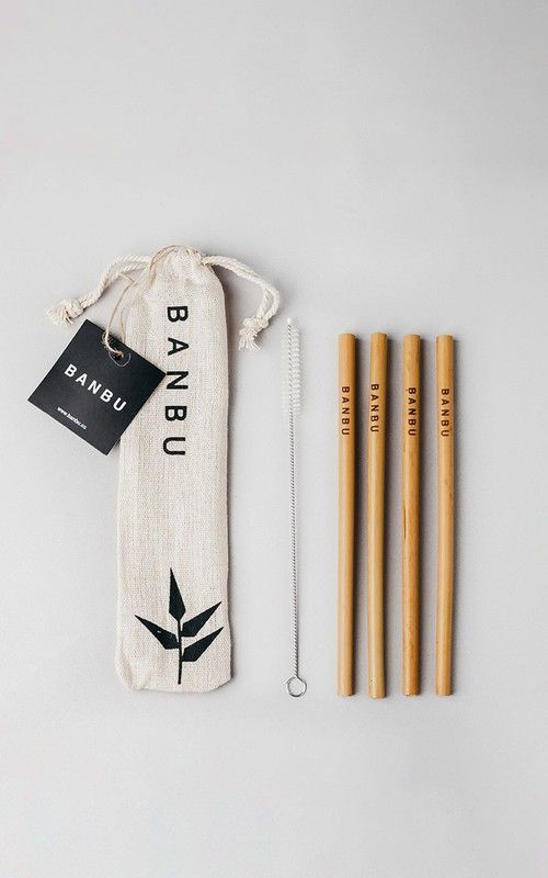 Set de pajitas bambú