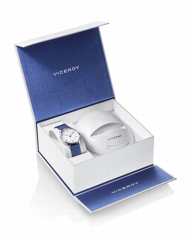 Set de reloj y altavoz de niño Viceroy, correa de nylon azul