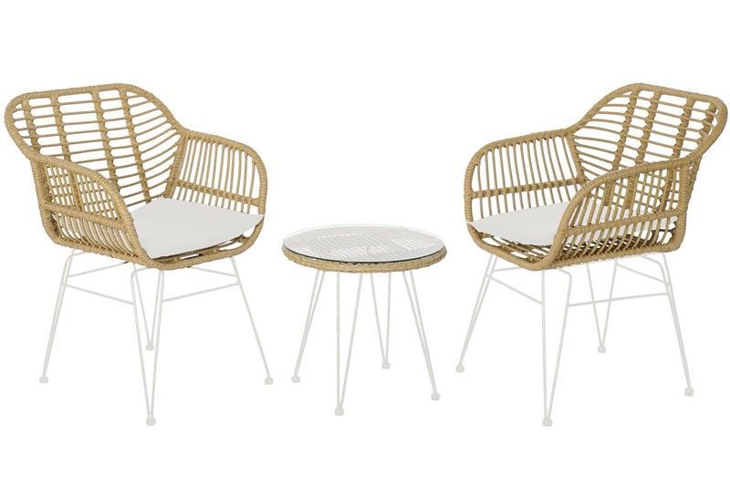 Set de sillas y mesa ratan sintetico