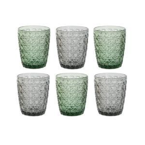 Set de vasos de cristal en multicolor, 8 x 8 x 10 cm | Colors