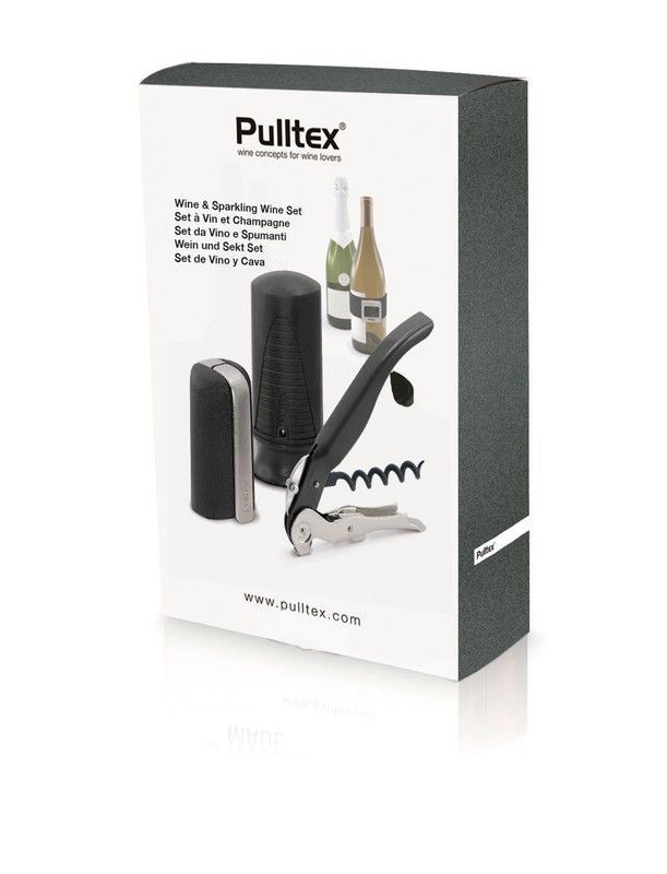 Set de vino 3 pzs pulltex negro