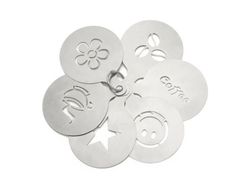 Set decoración para capuccino (6 pzs) leopold