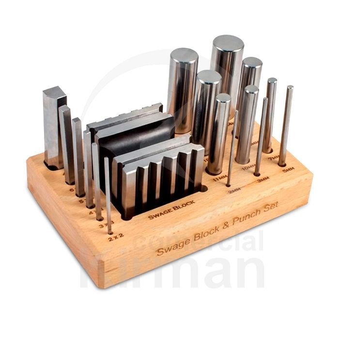 Set Embutidores Acero 28111 (16) Unidades ((10) Embutidores Cilíndricos+ (5) Embutidores Cuadrados+ (1) Embutidor De 45°)