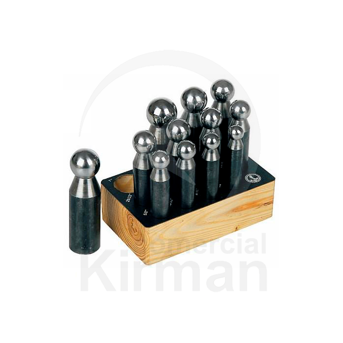 Set Embutidores Acero 90mm 28009 (12) Unidades De 13-25mm