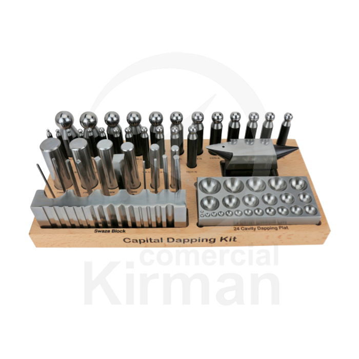 Set Embutidores Capital Dapping Acero 28161 (24) Unidades + (10) Punzones Redondos + (6) Punzones Cuadrados