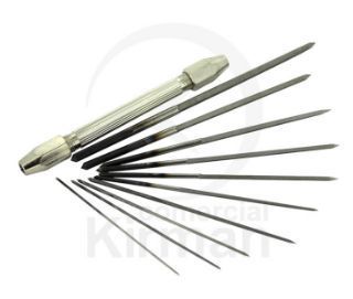 Set Escariadores 54001 (10) Escariadores 0.9 a 4mm Con Mandril (4) Piezas.