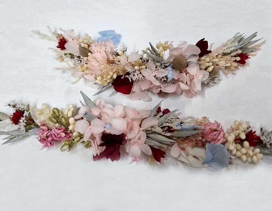 Set Flores Pelo y Cintura