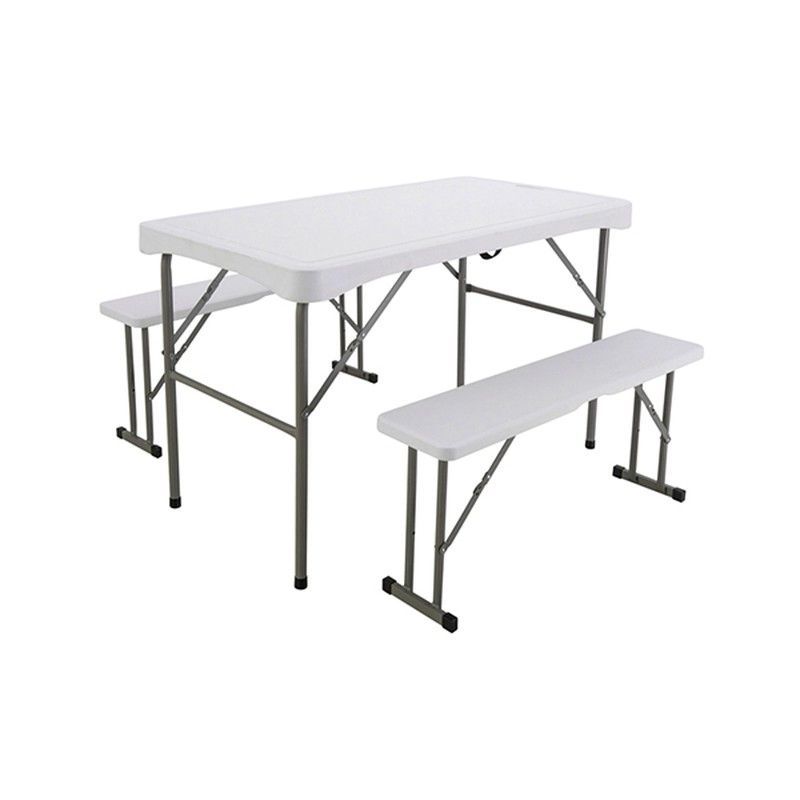 Set picnic plegable polietileno mesa y bancos