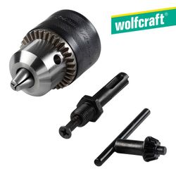 Set Sds-Plus: Portabrocas 1,5-13 Mm, Llave Portabrocas S 2 A Y Adaptador Portabrocas. 2649000 Wolfcraft