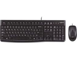 Set teclado + raton logitech mk120 usb con cable negro