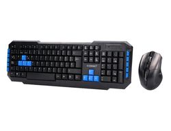 Set teclado y raton q-connect inalambrico compatible windows color negro