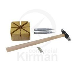 Set Útil Acero/Madera 44000 Soporte Sacar/Colocar Pasadores De Armis + (2) Punzones