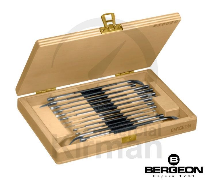 Set Útiles Bergeon Aluminio/Acero 55111  (12) Unidades Para Agujas/Virolas